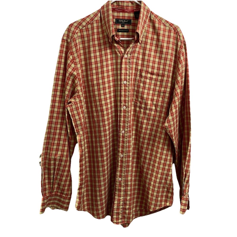 Bobby Jones Long Sleeve Button Down Checkered Dress shirt Sz.L-N=16.5 L=32‎ C=48